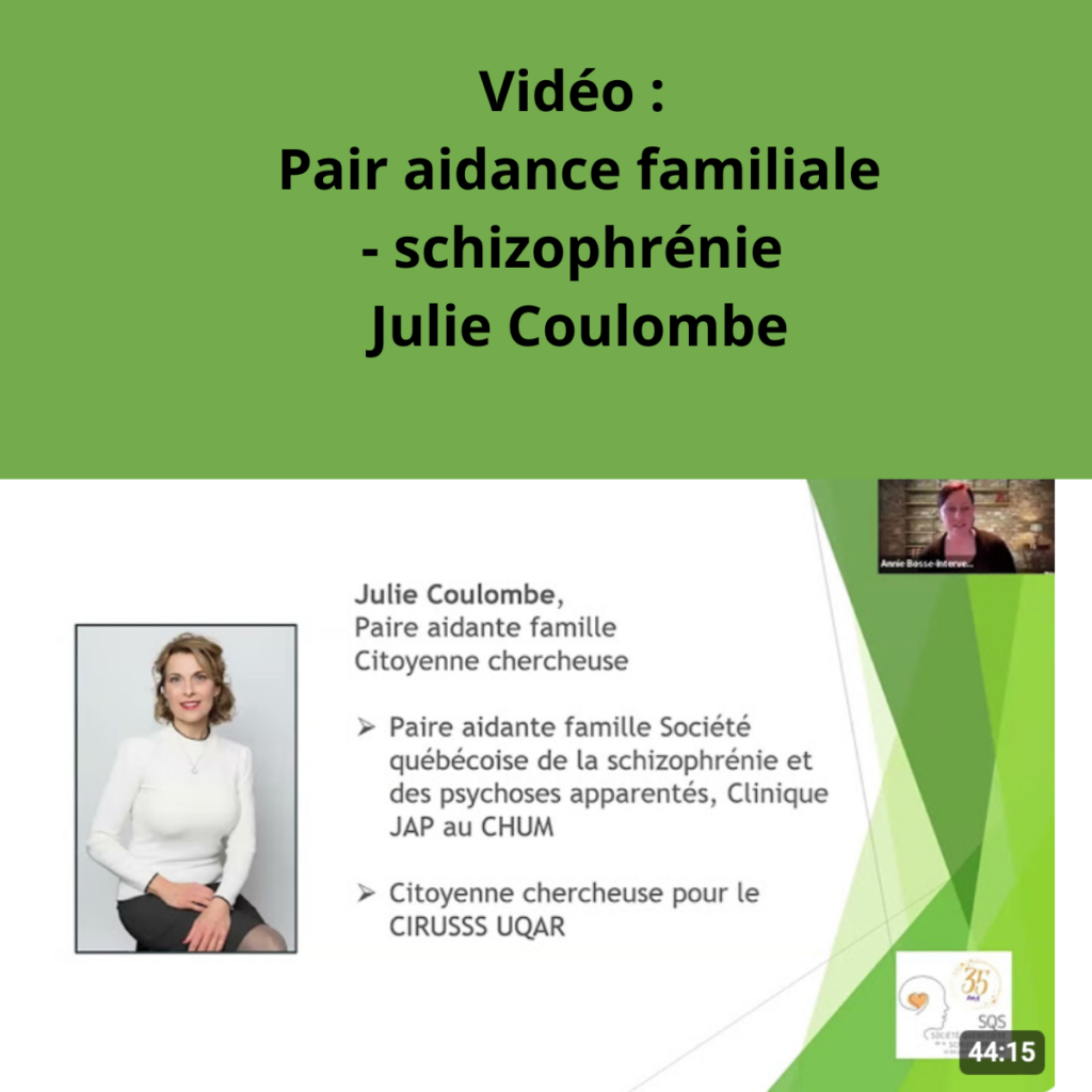 Julie Coulombe - PAF schizophrénie